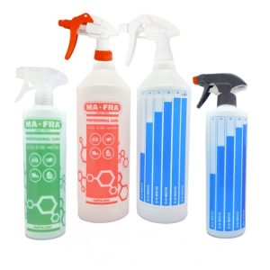 Kit Miscelazione Professionale: 4 Flaconi Graduati e 4 Erogatori Specifici